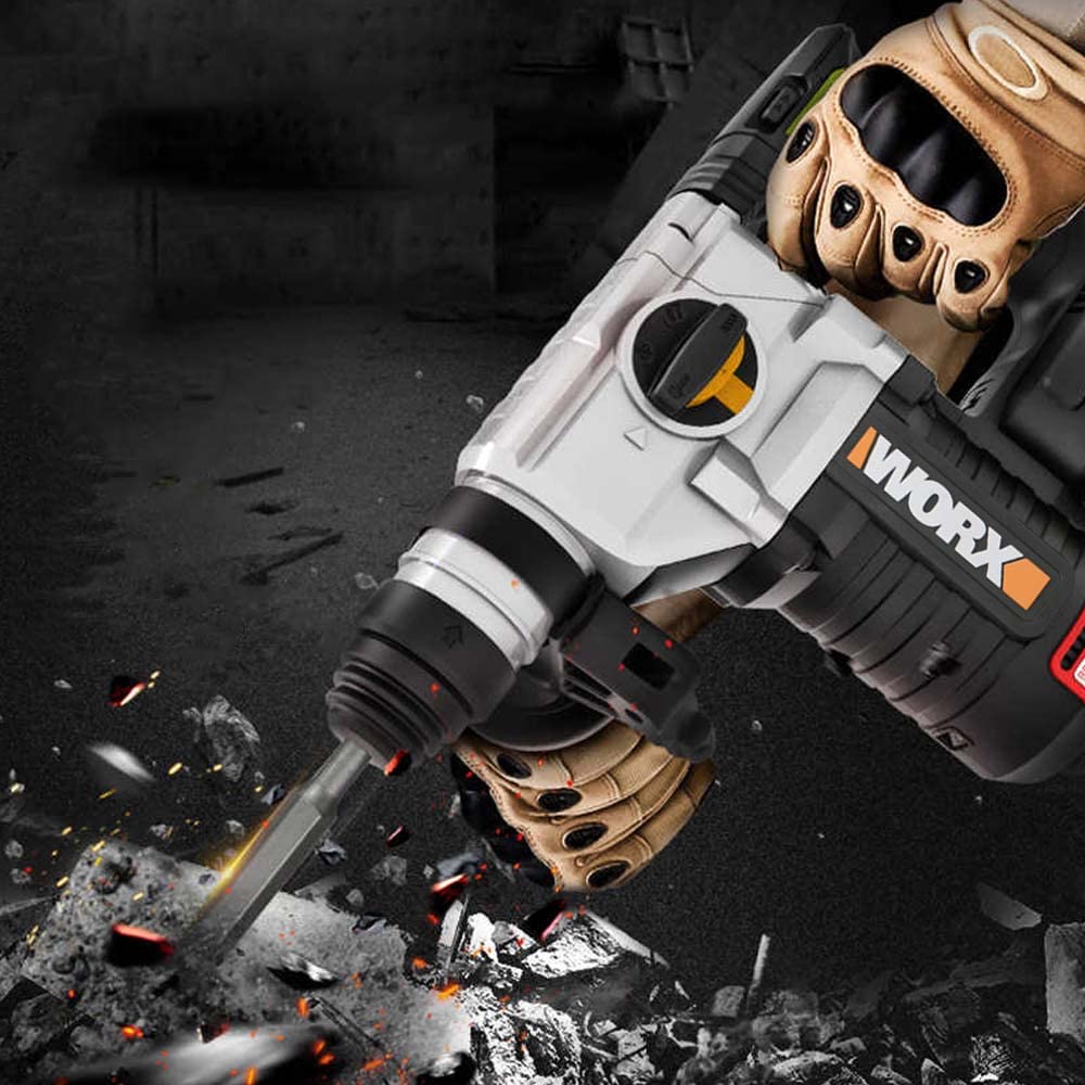 Worx WX380.9 Tassellatore-demolitore brushless-2,2j-20V a batteria - solo corpo macchina
