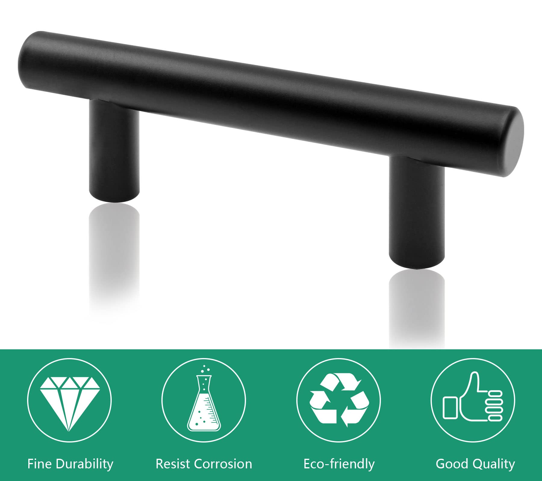Shimeyao 10-Pack Matte Black Cabinet Pulls - 6 Inch Vintage Handles, 3.78" Hole Center, Aluminum Alloy - View #9