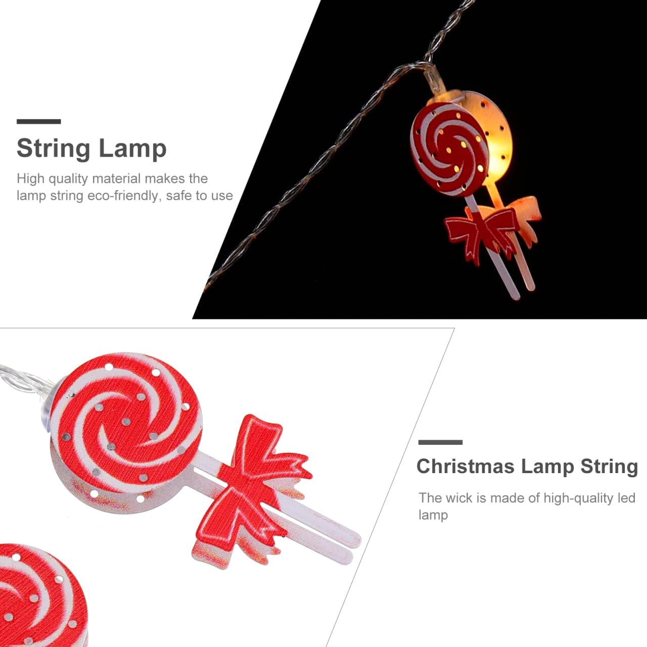 Christmas Candy String Lights 118 Inch Led Decorative String Lamp for Home Garden Party Holiday Decor Portable