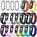 BANGTING 20 Piezas Recambio Correa Compatible con Pulseras Xiaomi Mi Band 6 / Xiaomi Mi Band 5 / Amazfit Band 5, Correas para Fundas Mi Fit 5 Funda Miband5 Pulsera (16 Colores + 4 Protector Pantalla)
