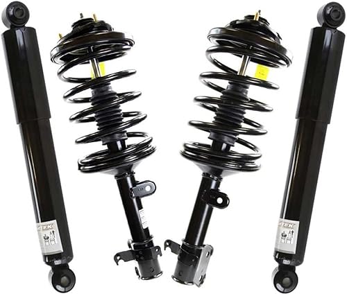 AutoShack Conjunto completo de amortiguadores delanteros y resortes helicoidales con amortiguadores traseros para Honda Pilot 2003-2008 Acura MDX