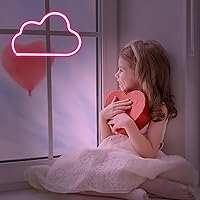 Vista 13 de Cloud Neon Signs, LED Light for Wall Decor, Battery or USB Powered for Bedroom Aesthetic Teen Girl Kid Room Christmas Wedding Party (White)