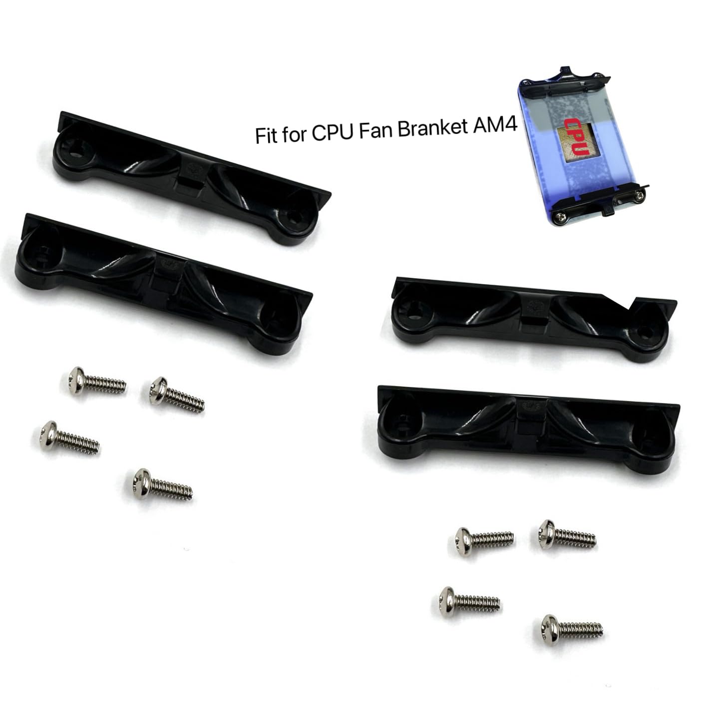AM4 CPU Fan Retainer Bracket, CPU Fan Support Bracket CPU Motherboard Bracket Clips -4/Pack