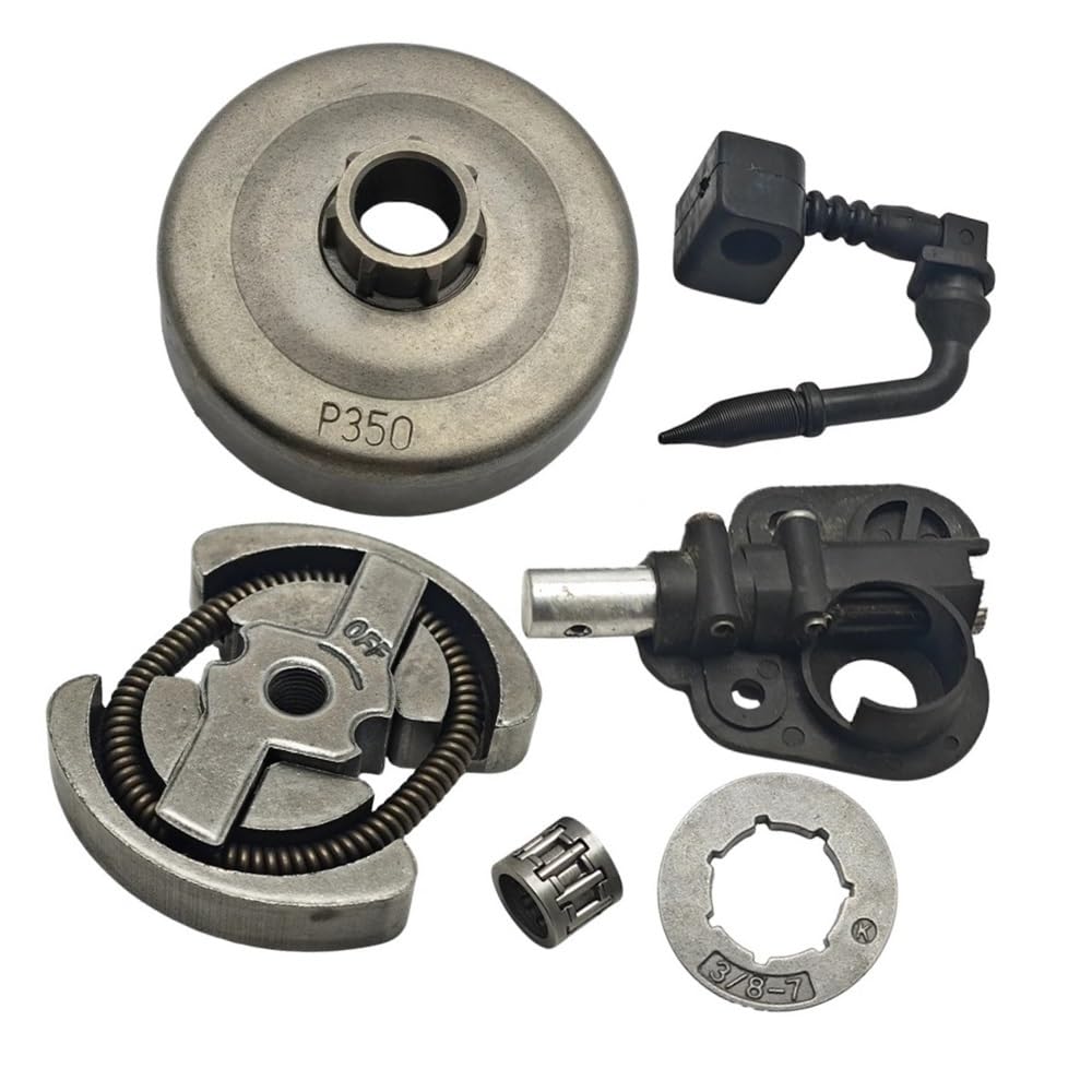 Kit de Aceite de llanta de piñón de rodamiento de Tambor de Embrague de 3/8 "Apto for Piezas de Repuesto de Motosierra 350 351 352 370 371 390 420