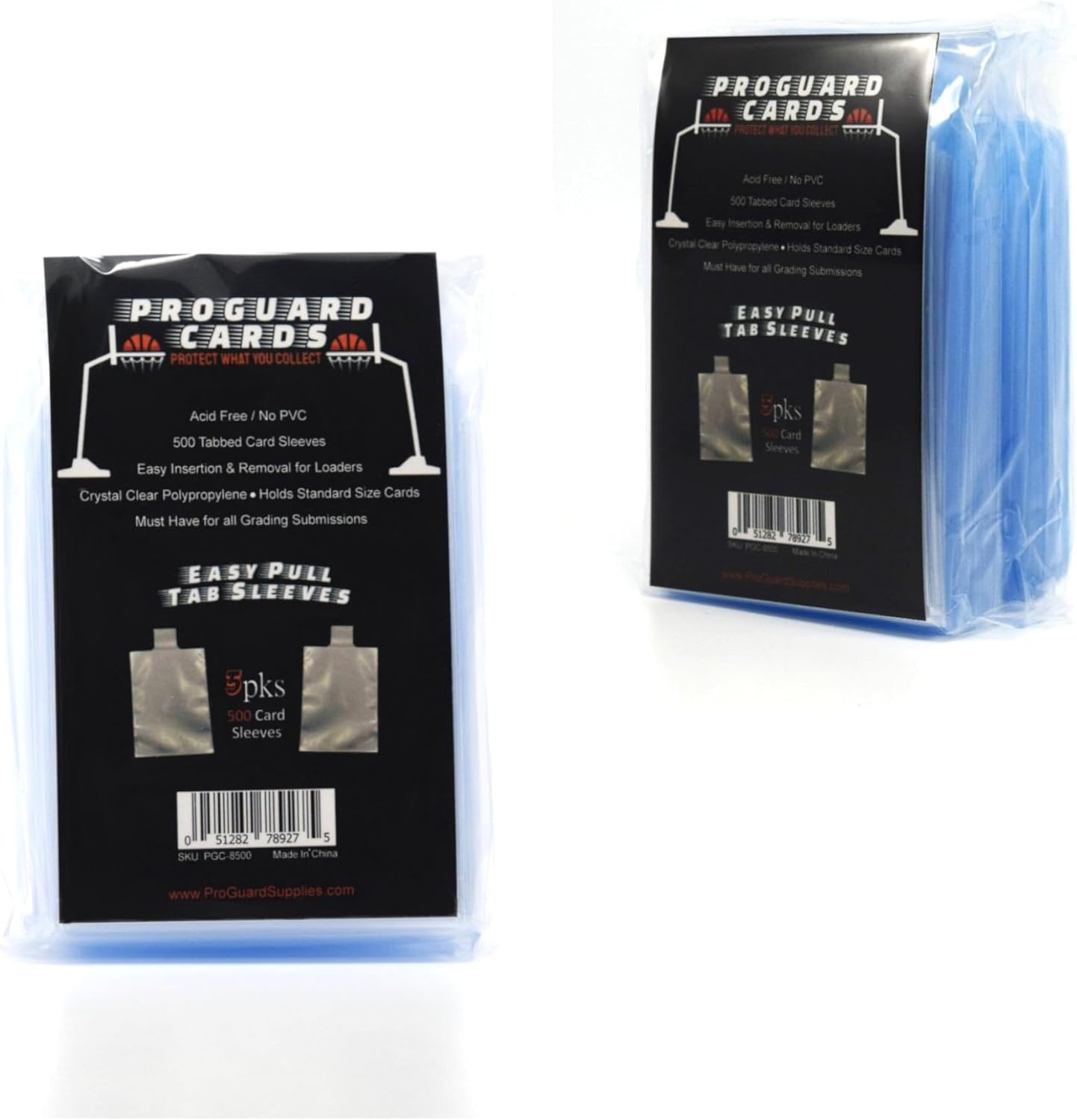 Tabbed Card Sleeves 2pks with Easy Pull Tab for Top Loaders & Semi Rigid Holders 200 Sleeves