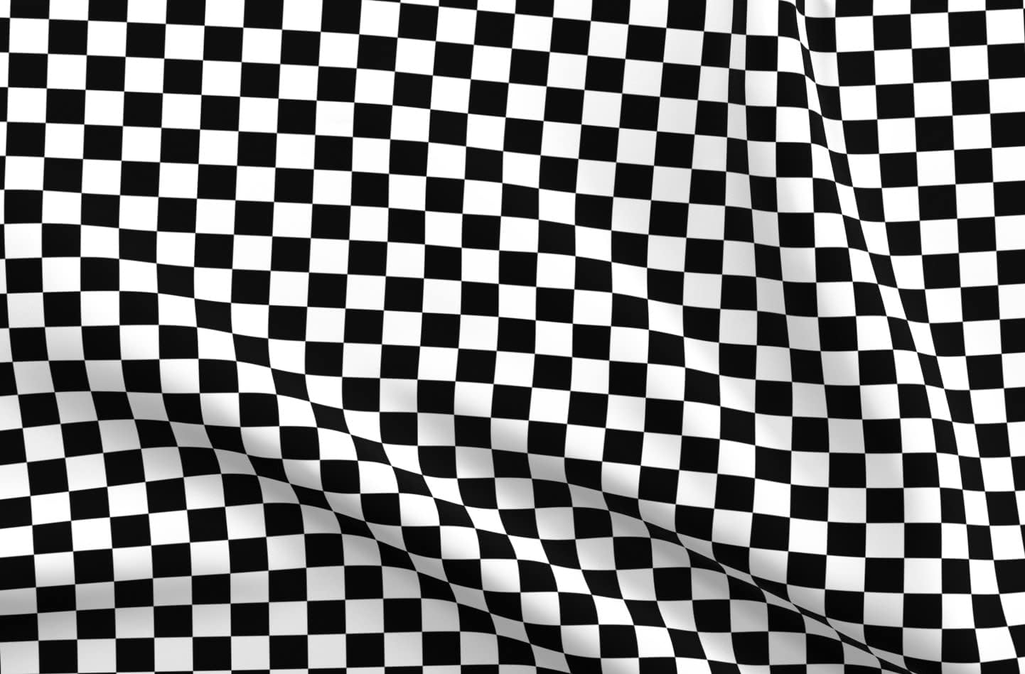 Spoonflower Fabric - Inch Black White Checkered Geometric Squares Check Checkerboard Race Printed on Petal Signature Cotton Fabric by The Yard - Sewing Quilting Apparel Crafts Decor
