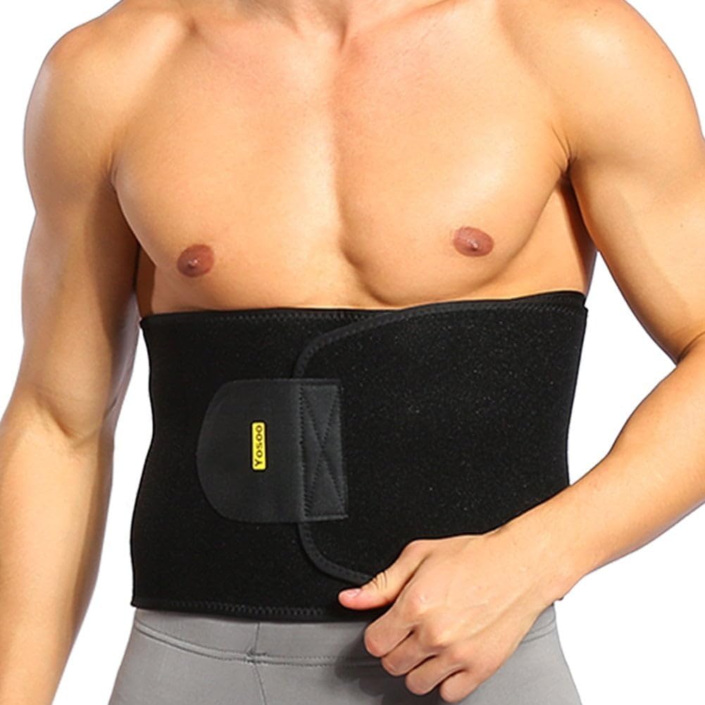 Xfit Fitness Sweat Stomach Belt for Weight Loss Tummy Exercise Belly Fat Burner for Men and Women (Black)-picture-27