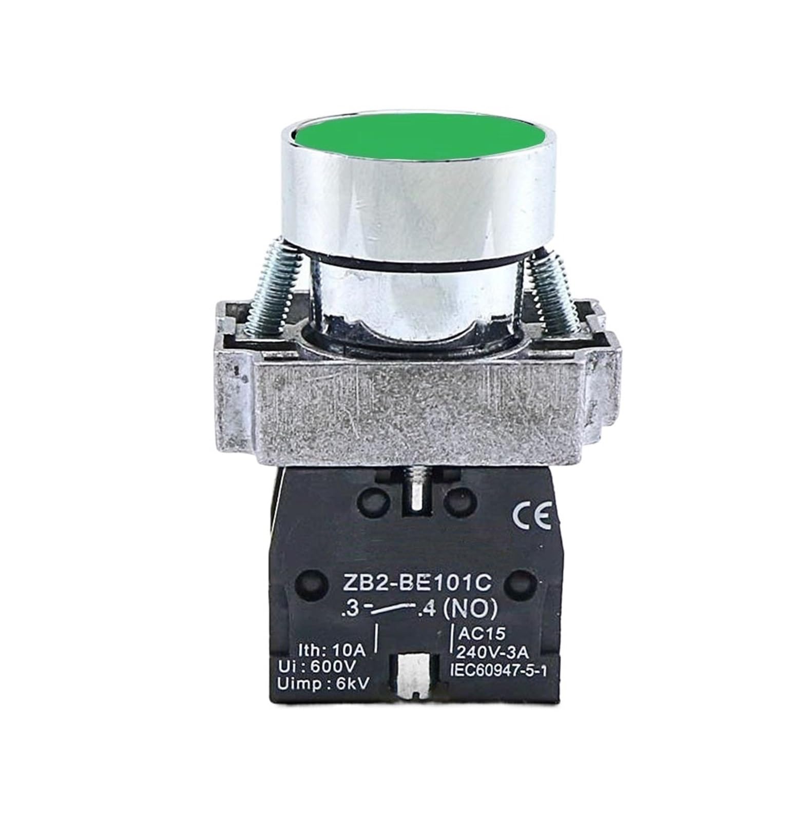 JNURGWLYH 1Pcs 22mm Momentary Push Button Switch 10A/415V NC/NO XB2-BA11 XB2-BA21 XB2-BA31 XB2-BA42 XB2-BA51 XB2-BA61 Button Switch(XB2-BA42 NC Red)