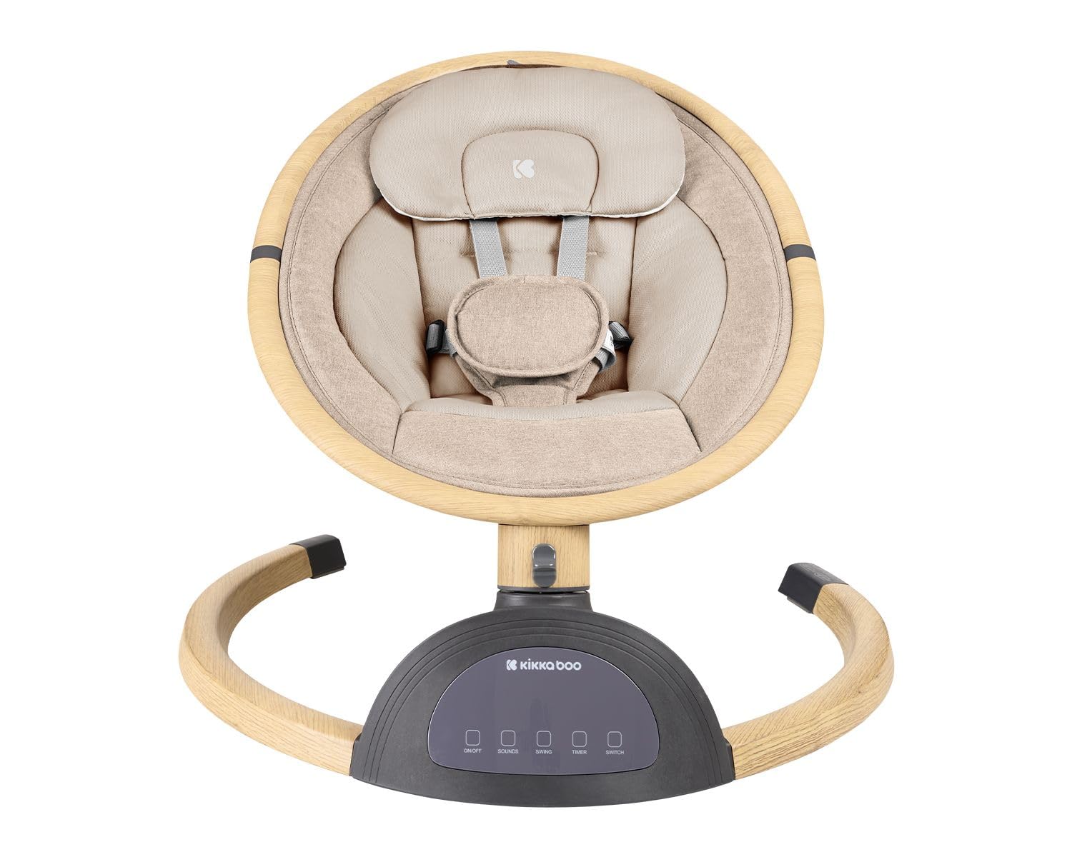 Kikkaboo Hamaca Ashlee eléctrica función Columpio mosquitera Mando a Distancia, Color:Beige
