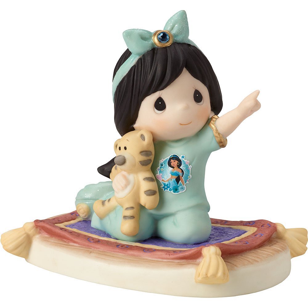 Precious Moments White 162024 Disney Showcase Collection, Together We'll Make A Whole New World, Bisque Porcelain Figurine