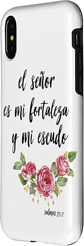 Miniatura 8 de Funda para iPhone XR Salmos El Señor Es Mi Fortaleza Biblia Cristiana