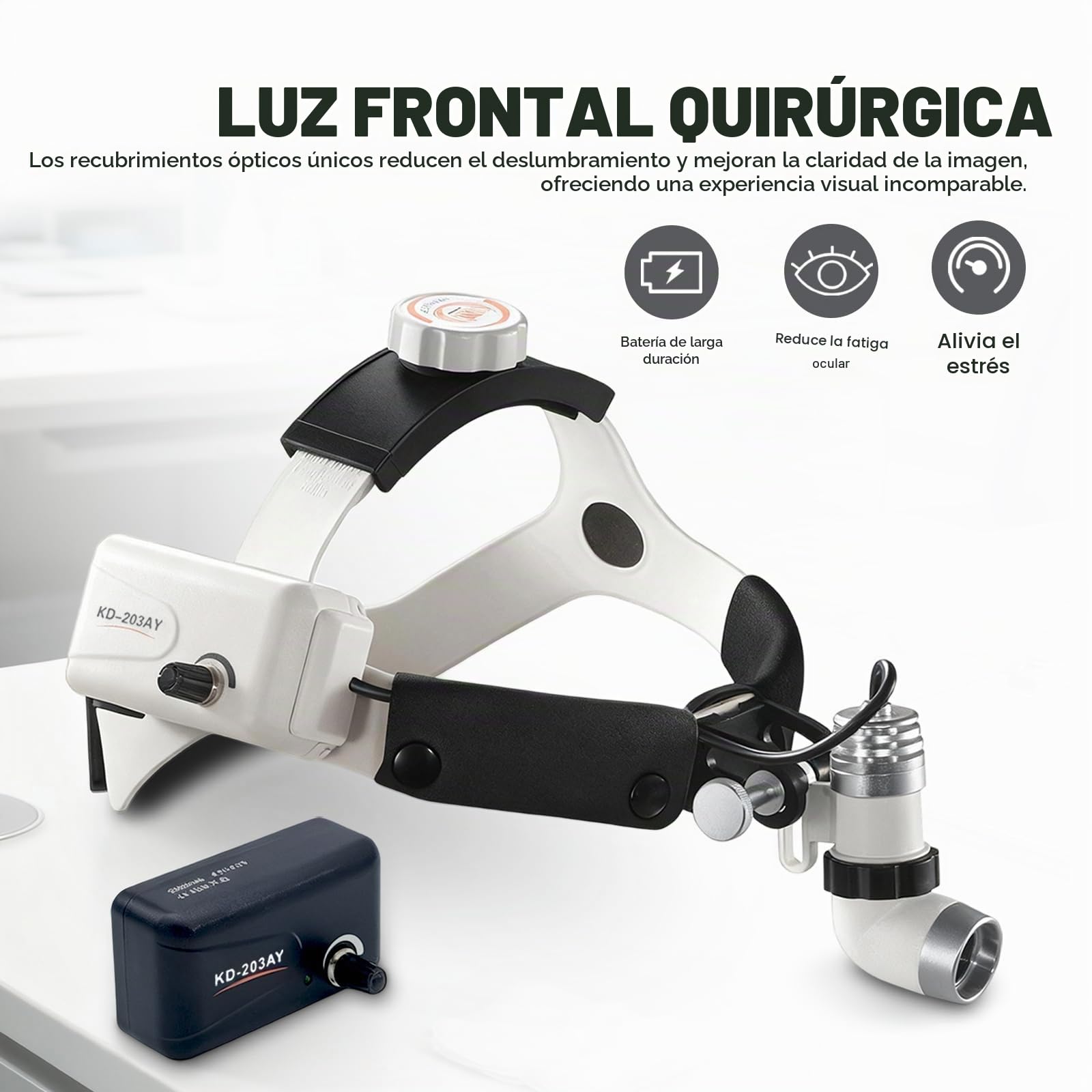 Linterna frontal LED de 3W Faro quirúrgico para faros dentales inalámbrico, portátil, fuente de luz LED fría, endoscopia Ent