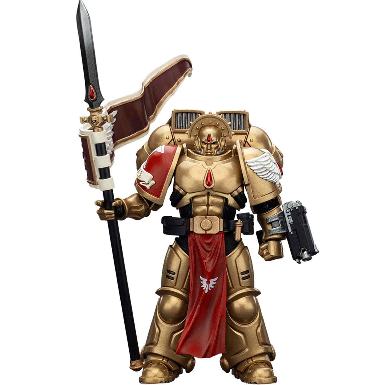 JOYTOY Warhammer 40k Blood Angels Sanguinary Guard 3 with Angelus Boltgun and Encarmine Spear 1/18 Action Figure Collect And Display Model