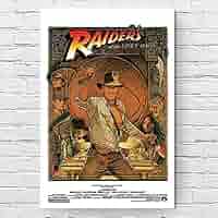 INDIANA JONES ハリソンフォードフレームポスター Amazon.co.jp: 映画ポスター インディジョーンズ レイダース 失