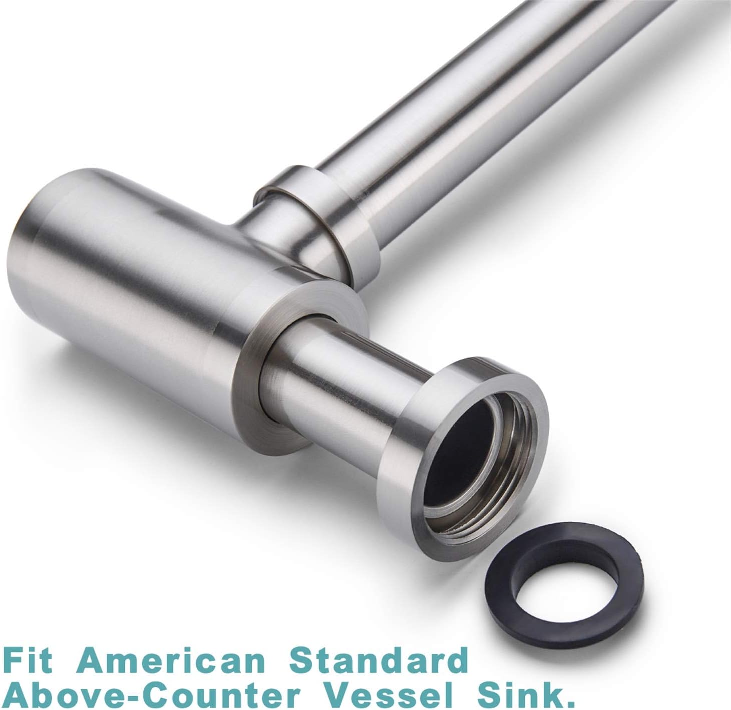 BESTILL Bottle P Trap Drain Kit for Bathroom Basin Sink, Brushed Nickel
