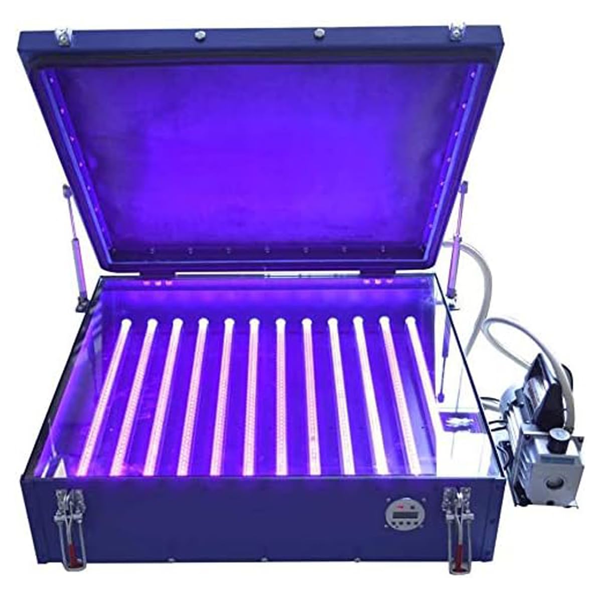 WYDDDARYUV Vacuum Exposure Unit Tabletop Precise 24'' x 26'' Led UV Exposure Unit 12pcs Led Tubes Vacuum LED UV Exposure Unit with External Pump for Printing Plate Making 110V