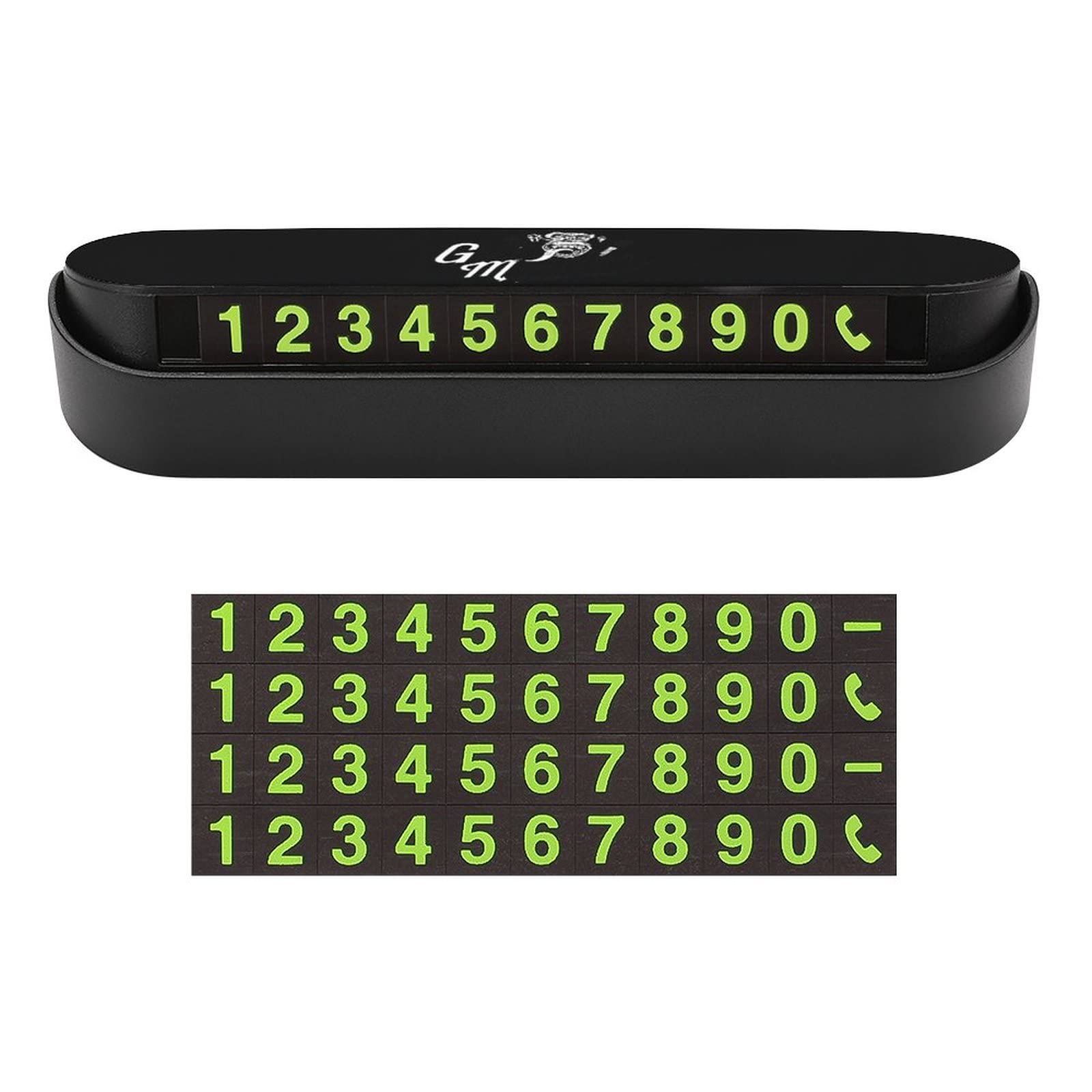 Amazon 駐車場ナンバープレート ガス モンキー 駐車場番号ホルダー 車の移動番号カード ダッシュボード 携帯電話 番号記号隠された 駐車場電話番号 プレート記号 時的な駐車カード 便利グッズ 電話番号カー 携帯電話番号プレート アクセサリー ナンバーカバー