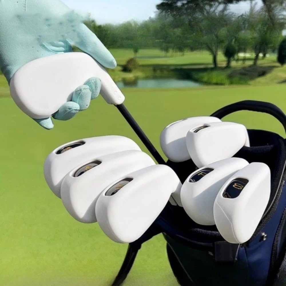 Fundas protectoras de silicona resistentes al desgaste para palos de golf #4/5/6/7/8/9/P/S para hombres y mujeres
