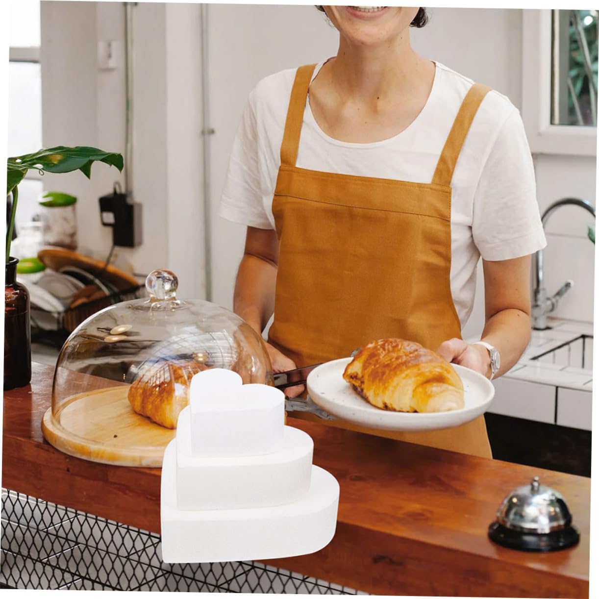jojofuny 2 Ensembles Modèles De Gâteaux Décoratifs Mousse Pour Mariage Faux Gâteaux Mousse Pour Pâtisserie Et Diy Accessoire De Décoration De Gâteau 3 Pièces * 2
