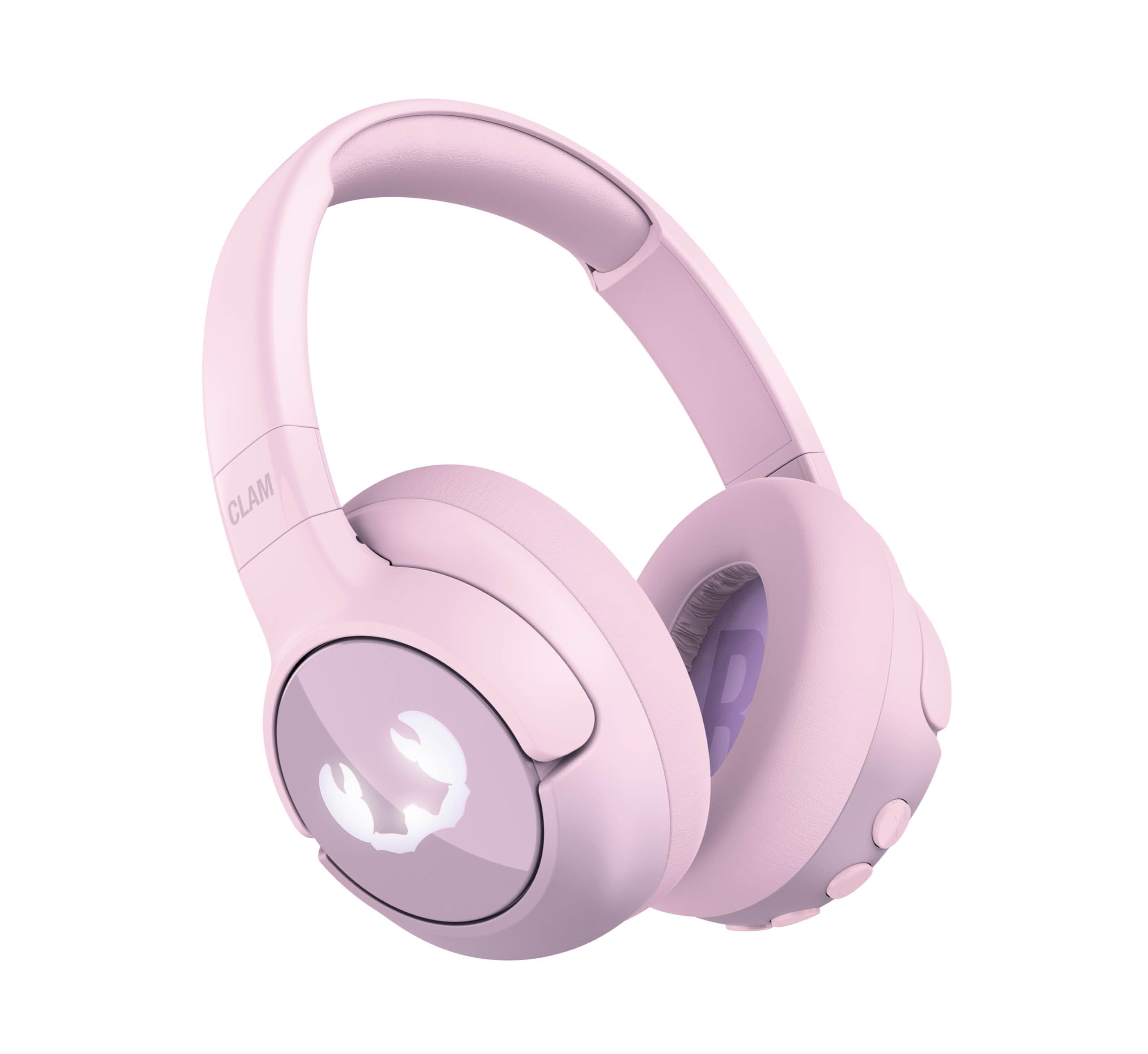 Fresh 'n Rebel Clam Junior, Auriculares Bluetooth para Niños con Cancelación Activa del Ruido, Sonido Seguro (<85dB), con Cable de Audio y Pegatinas, Efecto de LED. 60h de reproducción (Dizzy Donut)