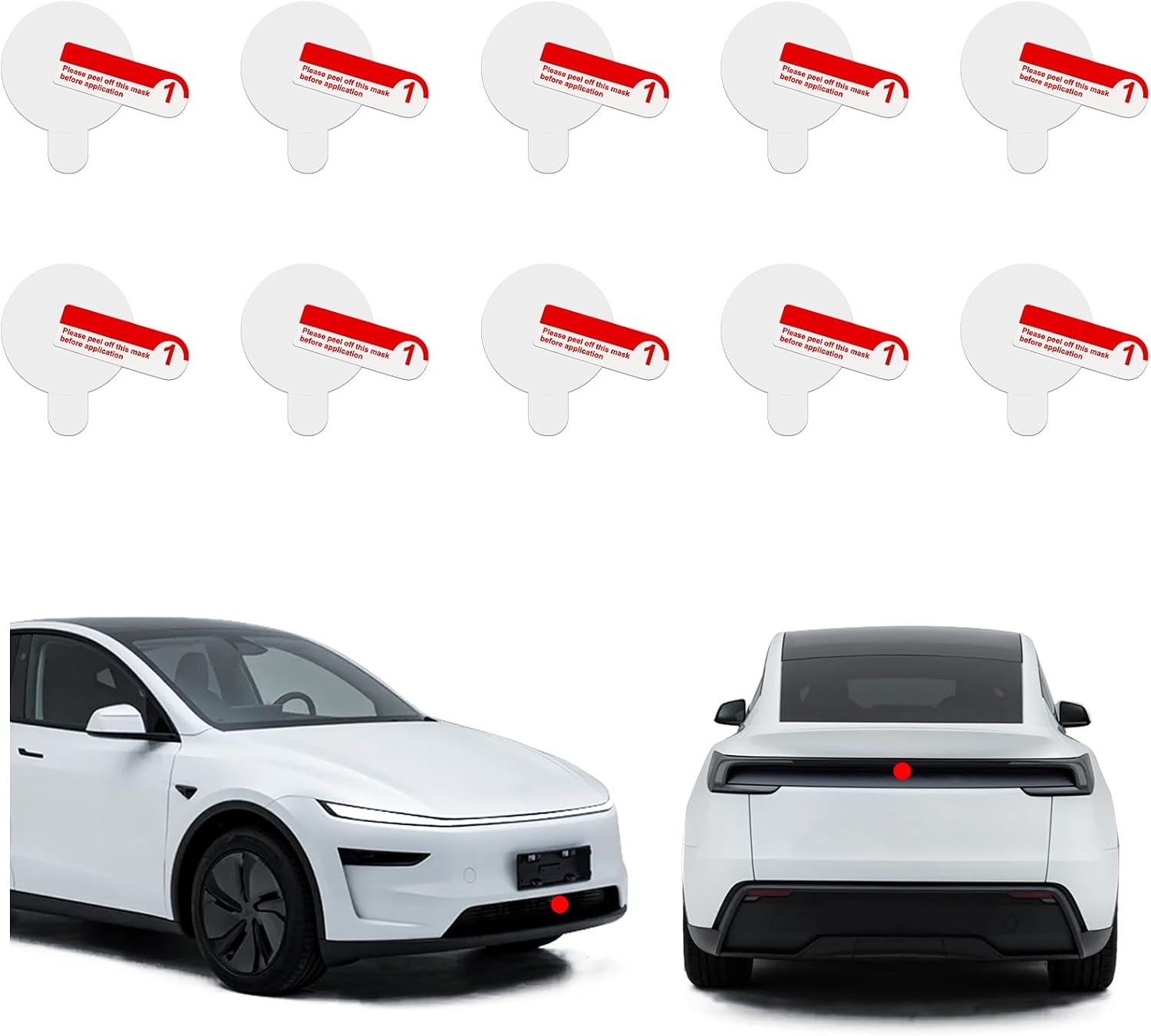 10PCS Camera Cover for Tesla Model Y Juniper 2025-2026/Model 3 Highland 2024-2026,Lens Guard for Tesla Front&Rear Camera,Soft Film