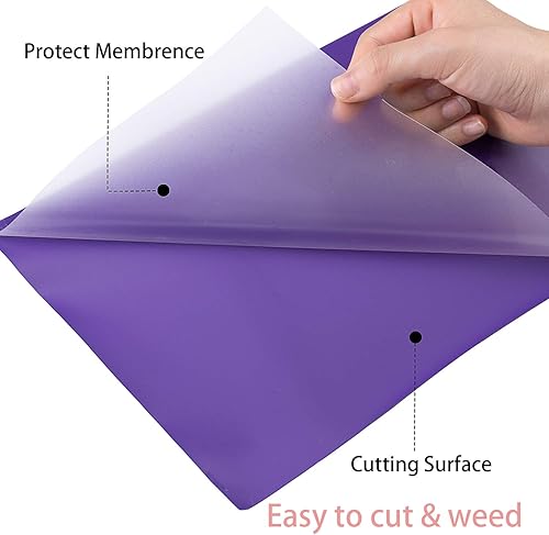 Miniatura 4 de Rollo de vinilo EYGOO de transferencia de calor HTV de 30cm x 4 metros, vinilo para Cricut y otros cortadores, rollo de vinilo Htv fácil de cortar y