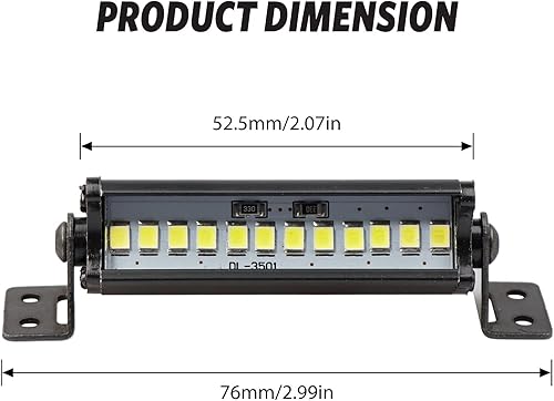 Miniatura 2 de Barra de luz RC 2.087 in Kit de luz LED para Traxxas Axial Arrma Redcat 110 18 124 RC Car Truck Accesorios
