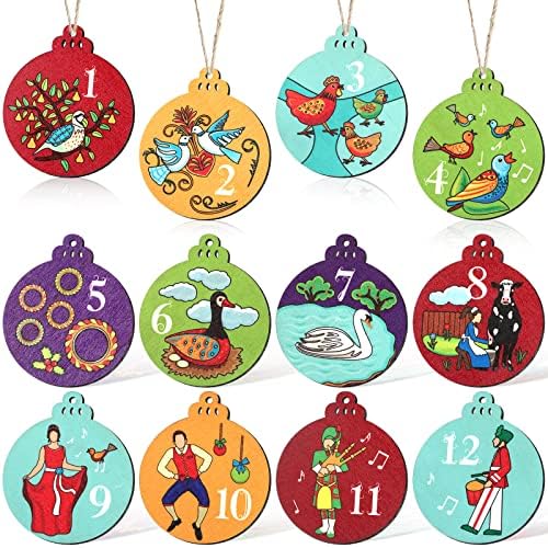 Grehge Christmas Ornaments Set Wooden Christmas Ornament 3.