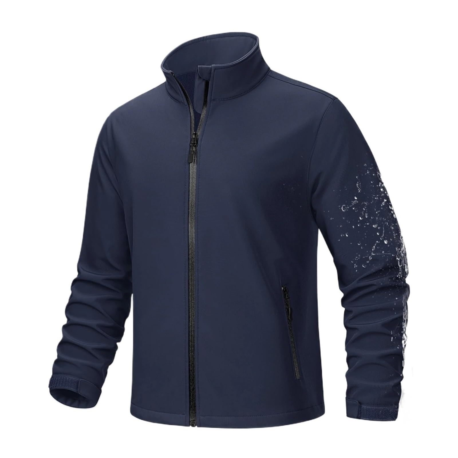 Chaqueta Softshell con forro polar for hombre, cremallera completa, ideal for lluvia, trabajo al aire libre, primavera, trekking, senderismo, cortavientos Para Hombre(Color 6,XL)