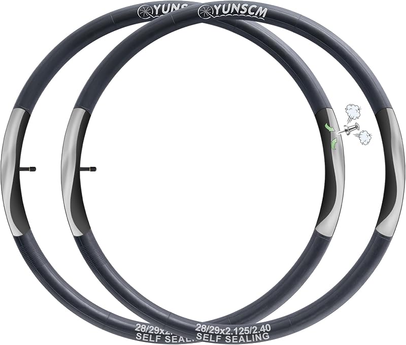 2 camere de bicicletă YunSCM auto-etanșante, groase, 28-29 inchi, 57-64 622, 28-29x2.125 2.25 2.30 2.35 2.40, ventil AV 32 mm