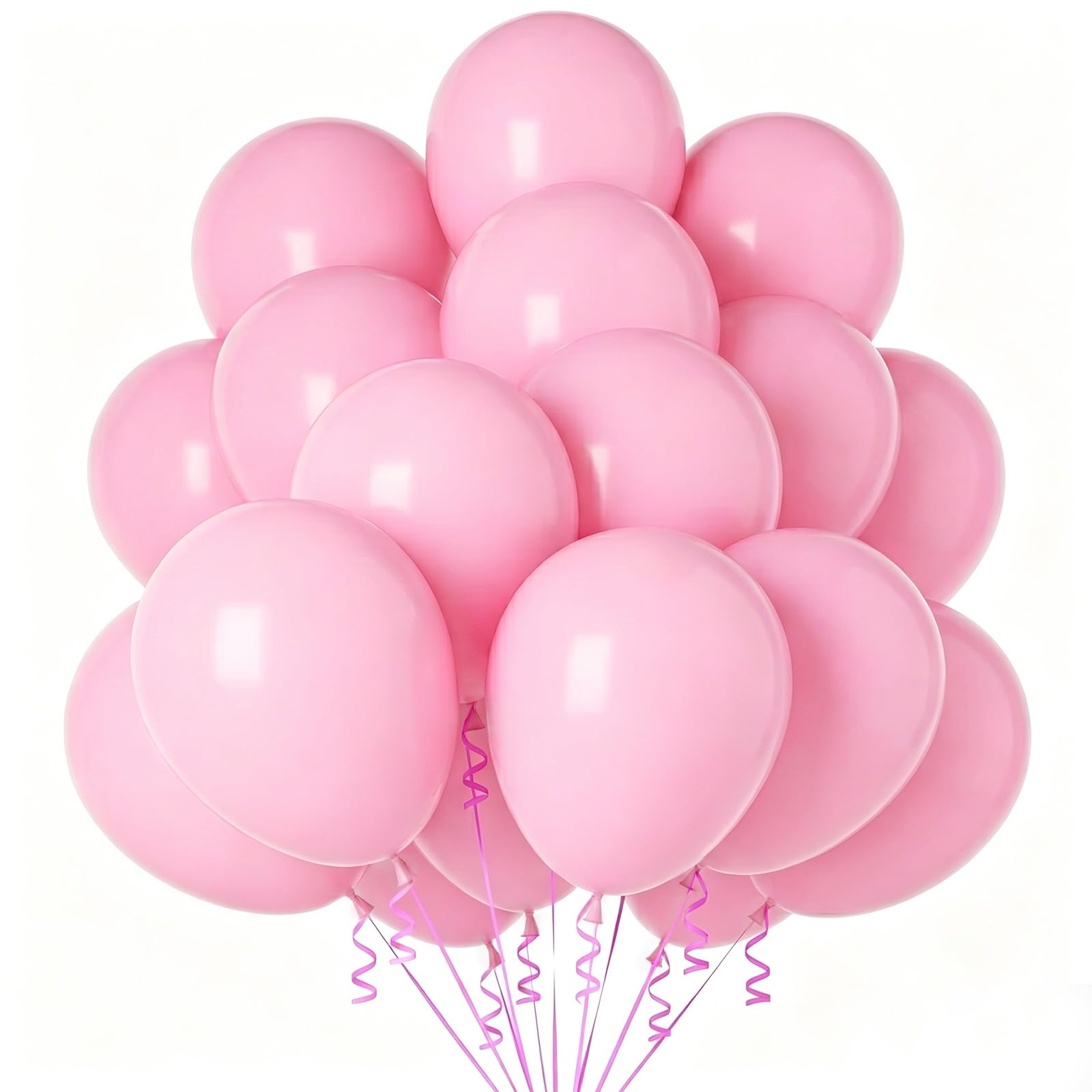 Pink Balloons 100 Pack, 12inch Pastel Pink Birthday Decorations Baby Pink Balloon for Women Girls Birthday Party Gender Reveal Balloons Baby Shower Valentine's Day Wedding Anniversary Hen Party Decor