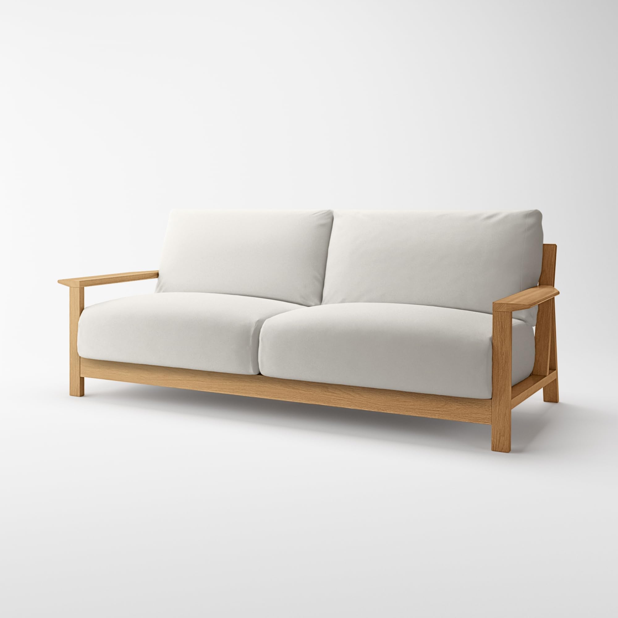 Amazon｜無印良品 ソファ本体 幅210×奥行96×高さ82.5cm 木製 