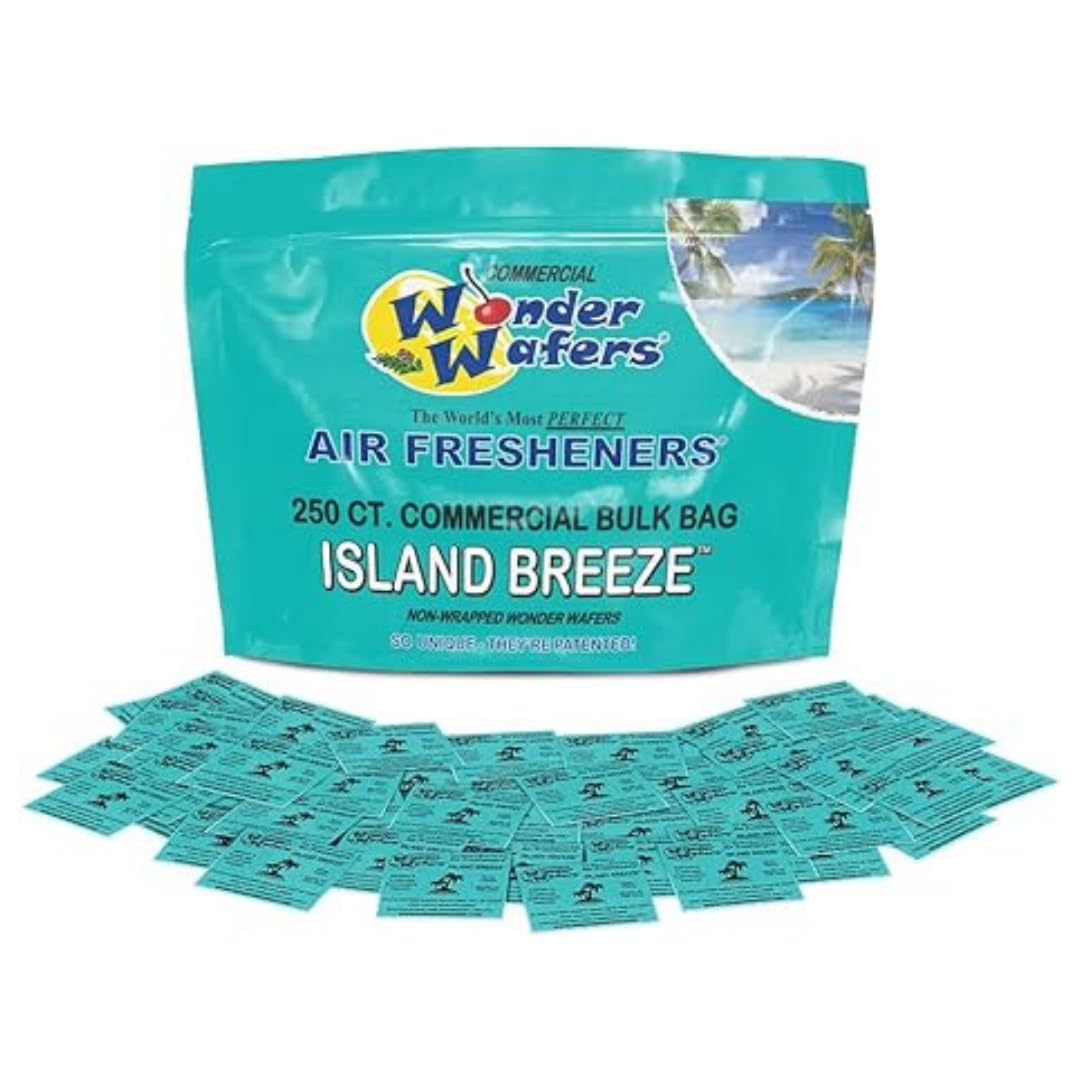 Wonder Wafers 250 Count Unwrapped Automobile Professional Use Air Fresheners Car and Truck Detail (Island Breeze)