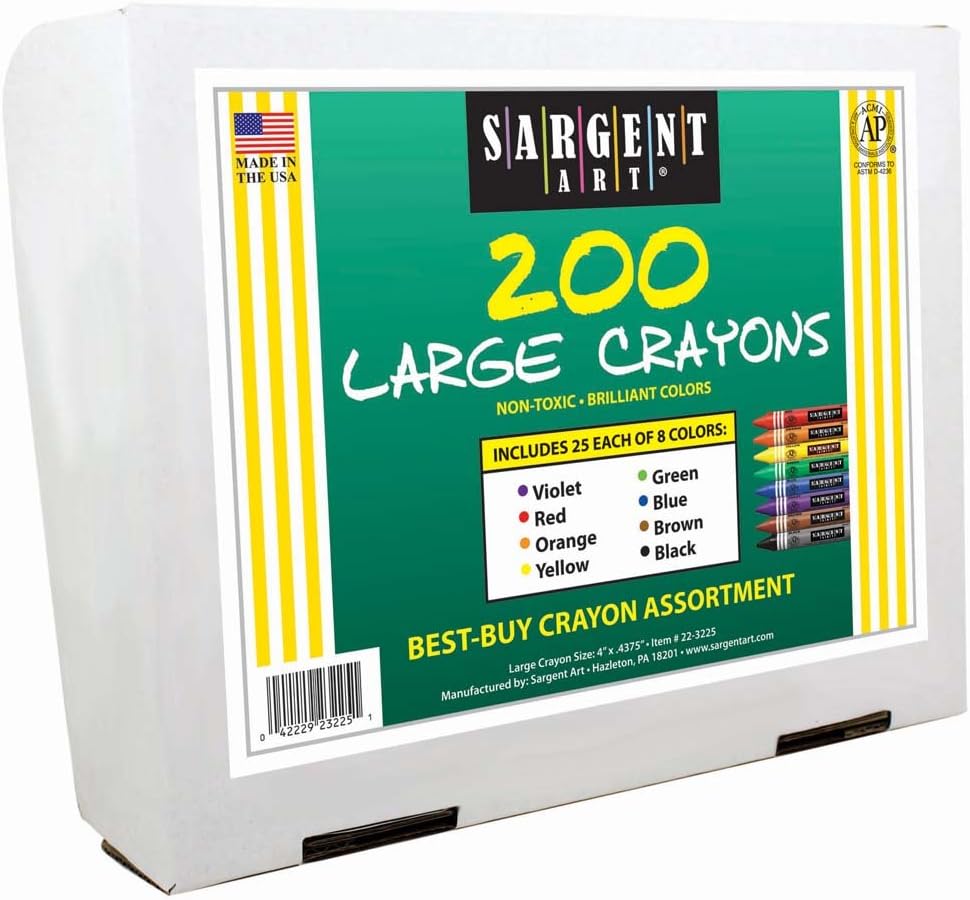Sargent Art Best Buy Crayon Assortment, Large Size, 8