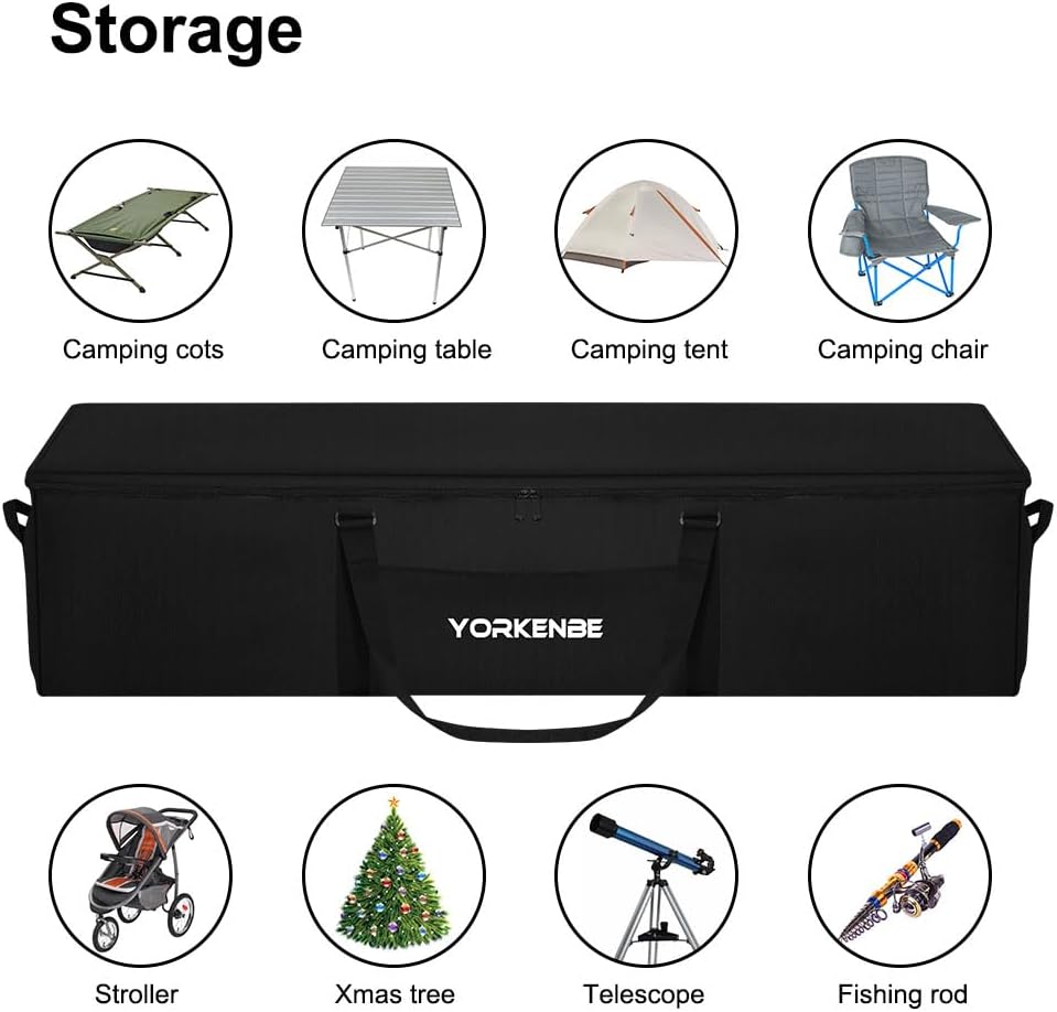 Heavy Duty Large Camping Tent Bag, Water Resistant Zipper Travel Duffel Sports Equipment Bag, Tent Bag Replacement with Large Mouth and Padded Handles