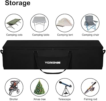 Heavy Duty Extra Large Duffel Bag, Water Resistant Sports Equipment Bag with Upgrade Zipper, Tent Bag Replacement with Large Mouth and Padded Handles