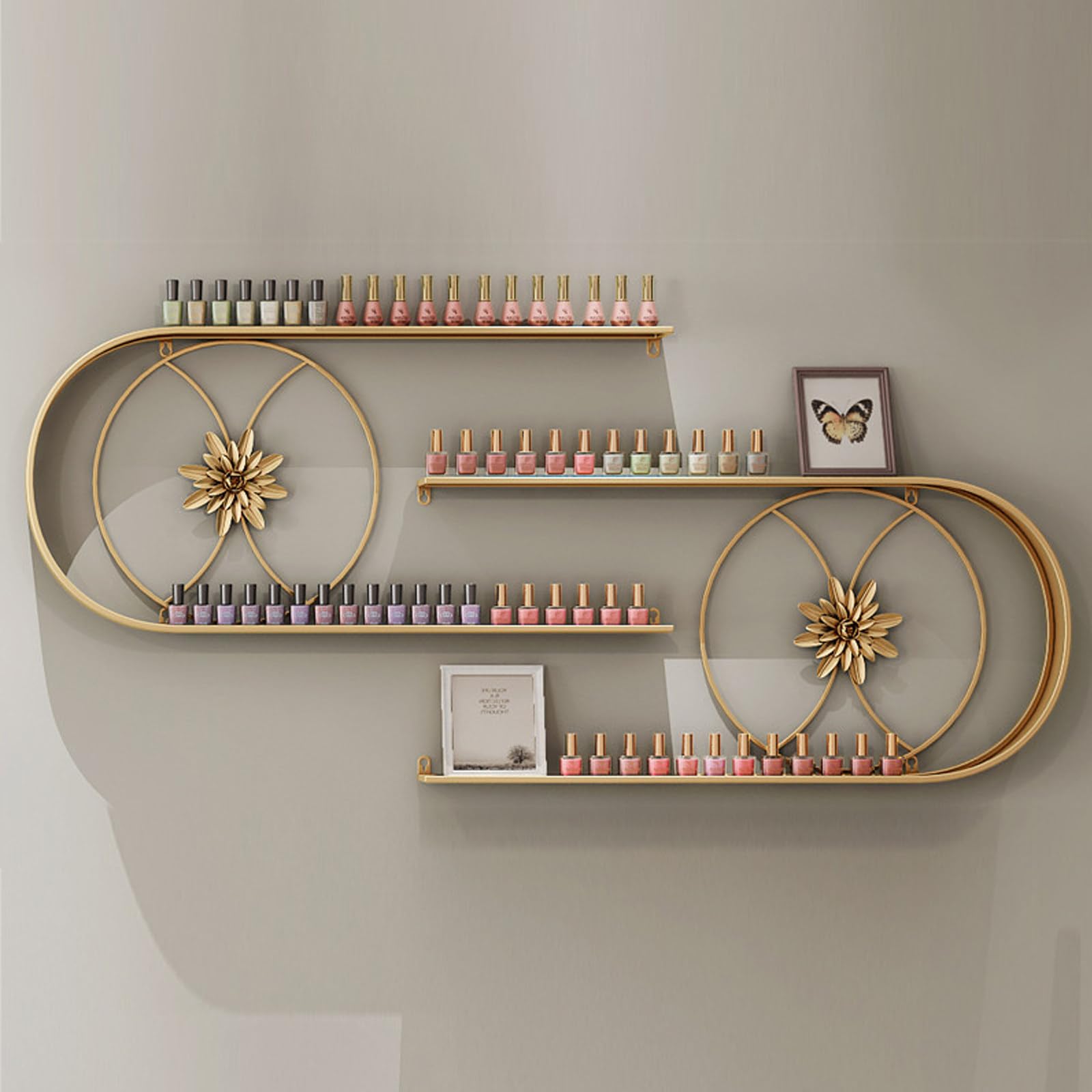 Étagère vernis à ongles or : offrez un écrin mural à vos parfums