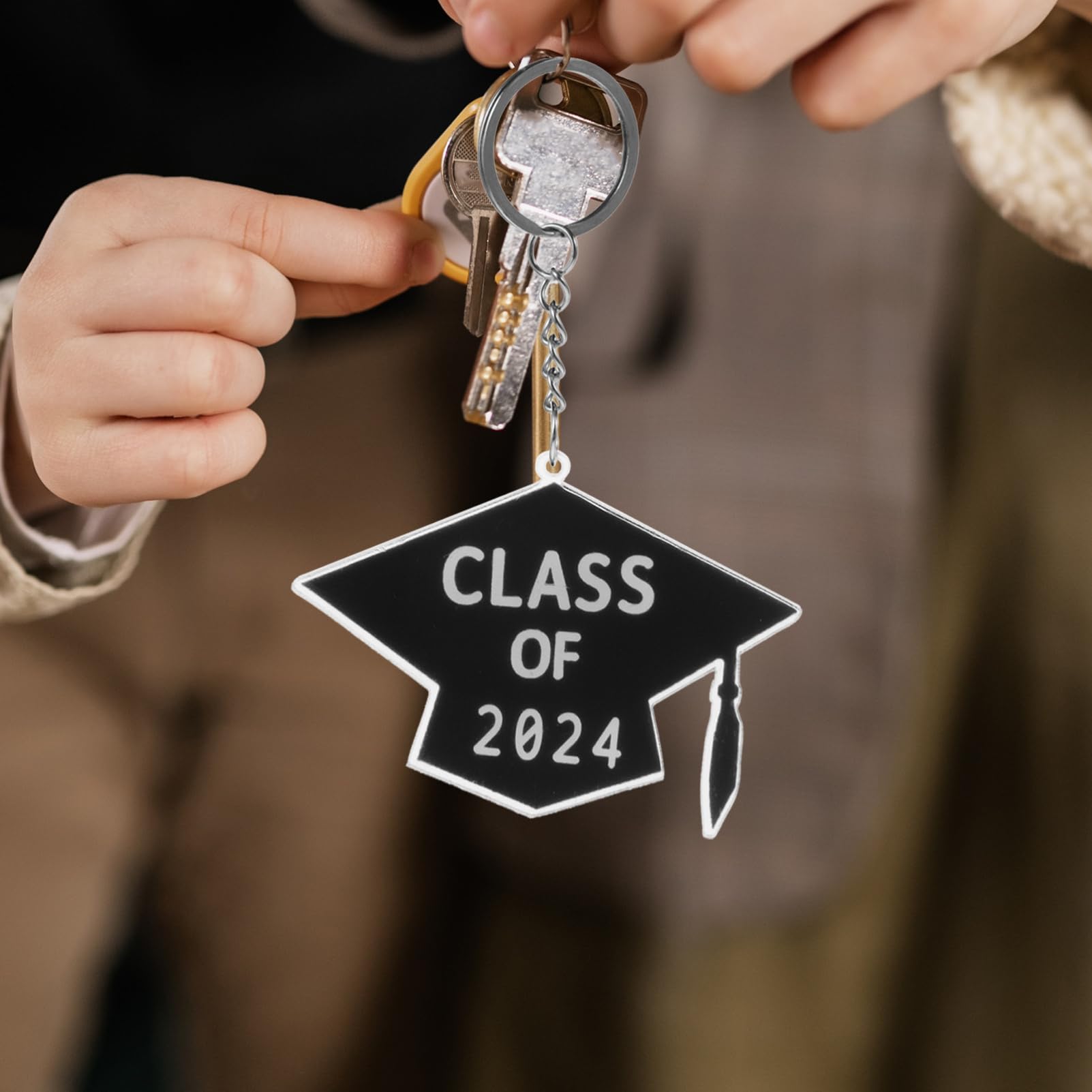 minkissy Portachiavi Per Le Chiavi Laurea Catena Chiave Cordino Chiave Carino Ciondolo Per Borsa Ciondolo Zaino Keeychain Keychain Metallico Metallo