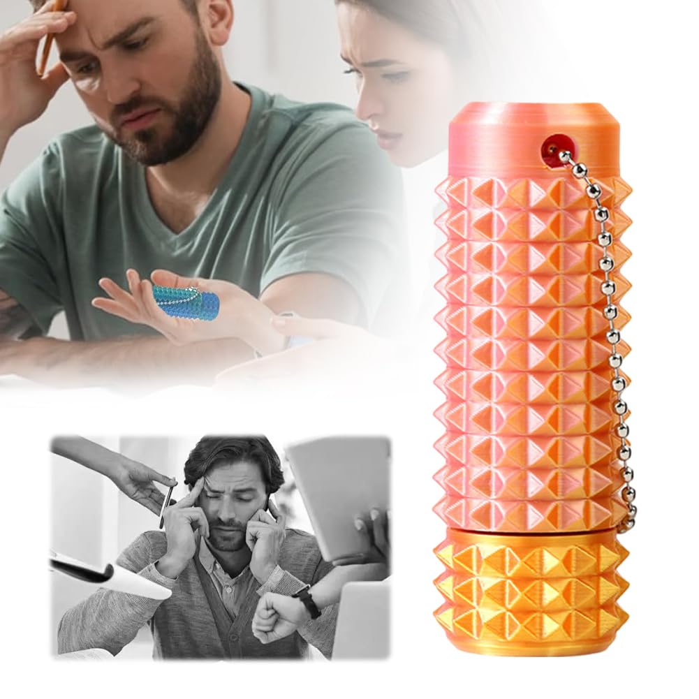 Spiky Grippie Stim Keychain, Anxiety Relief Pain Stim Bumpy Fidget Keychain, Stress, ADHD, Venting Key Pendant - Image 3