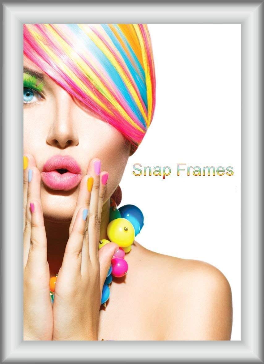 Pos Display Shop 10 x Silver Anodised A4 25mm Mitred Corner Aluminium Snap Front Opening Wall Sign Holder Poster Frame - BPS0012