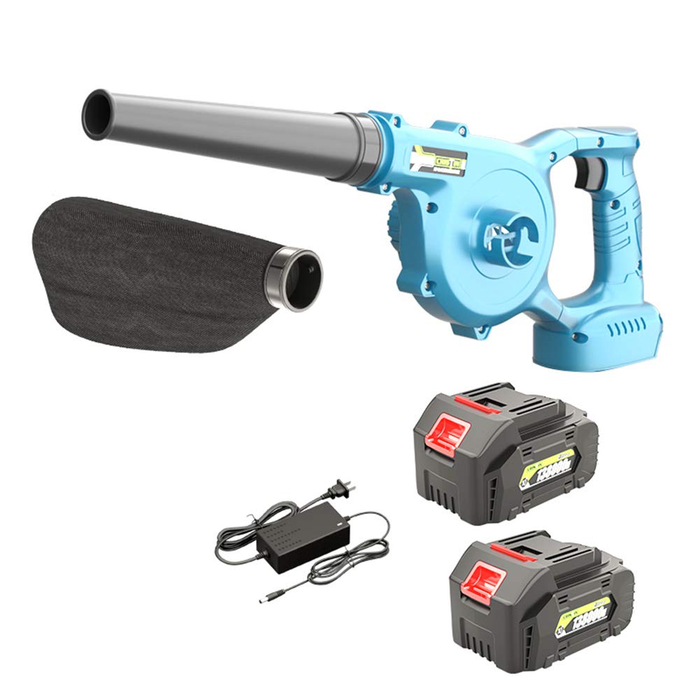 Soplador y aspiradora eléctricos sin Cable, Motor con núcleo de Cobre sin cepillos, barredora Ligera y Recargable, 2 baterías de Litio, Accesorios de Limpieza incluidos