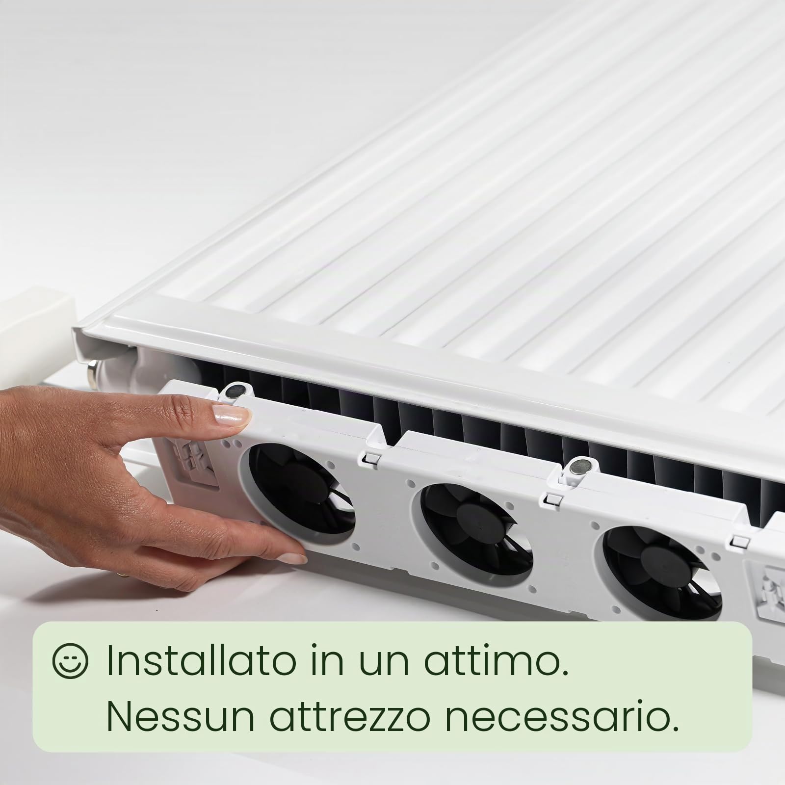 SpeedComfort Starter Set 2 Pezzi: Ventola del Riscaldatore Intelligente per Riscaldatori, Booster di Riscaldamento Durevole per Surriscaldamento e Radiatori, per Risparmiare Energia
