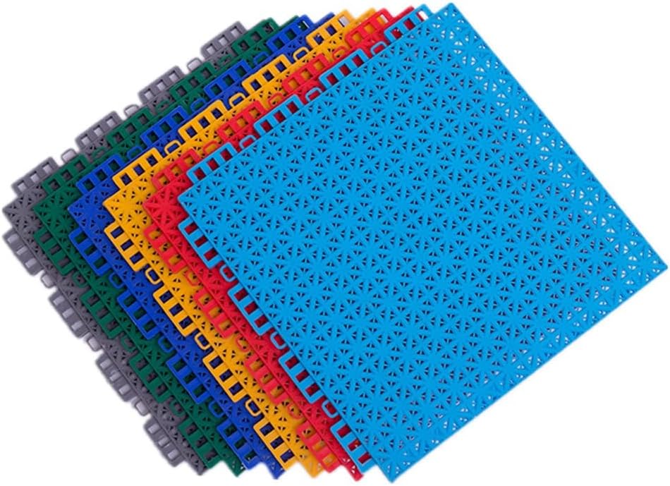 Modular Interlocking Floor Tiles - 10pcs Blue 30.5cm for Sports, Pool, Gym, Basement, Garage – Durable Outdoor/Indoor Flooring Solution