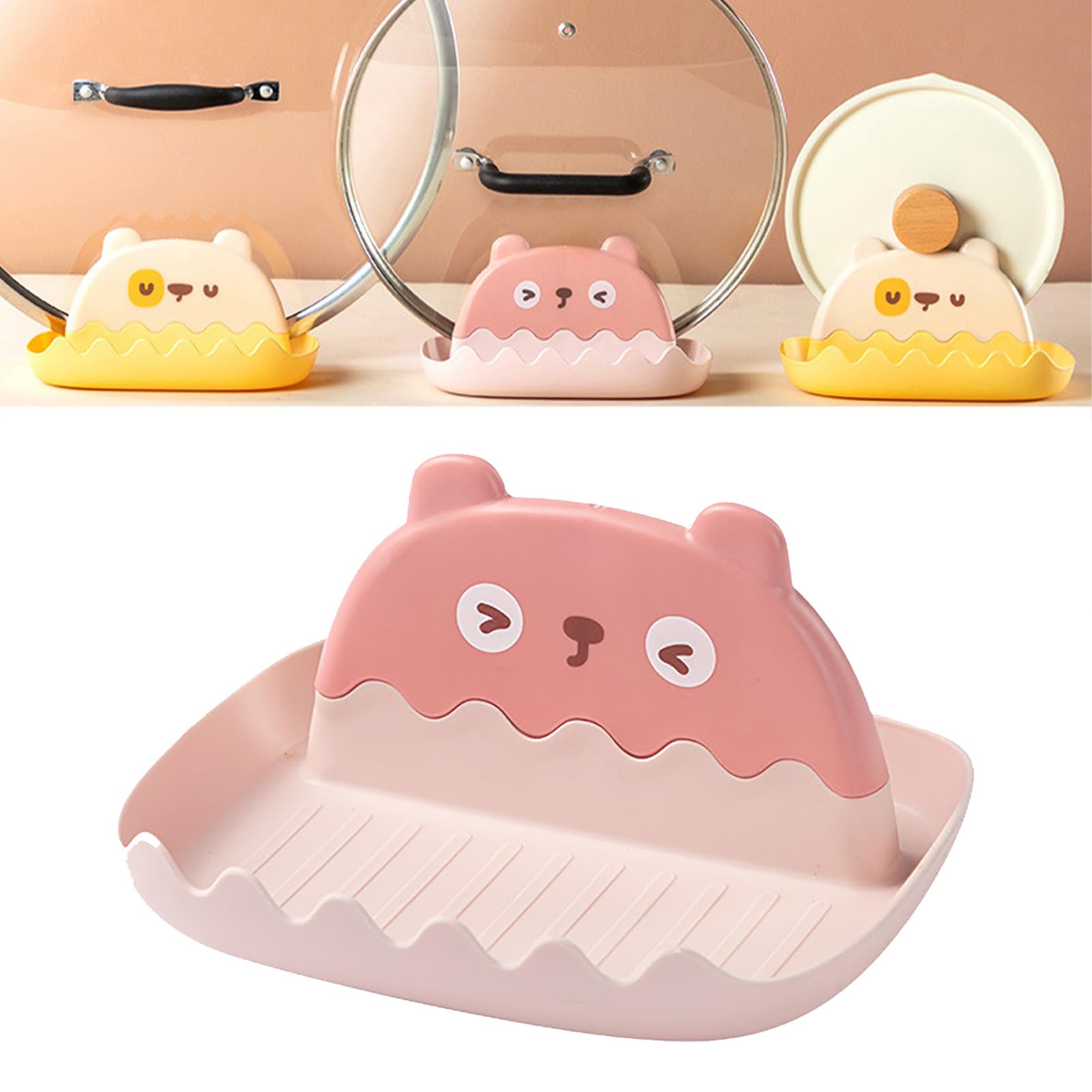 Organizer Multiuso Da Cucina – Supporto Per Mestoli, Spatole E Coperchi, In Polipropilene Bianco - 3