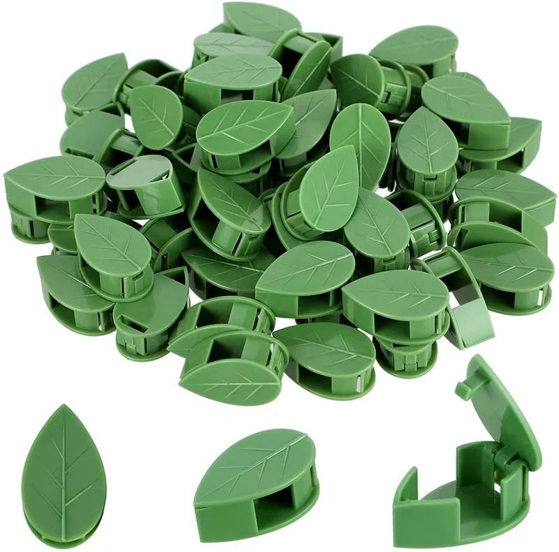 VIVITO Leaf-Shaped Plant Climbing Wall Clip | Self-Adhesive Invisible Vines Fixing Hooks | Green Plant Support for Wall Traction | Indoor & Outdoor Cable Organizer & Garden Decor | (100 Pieces)-image-38