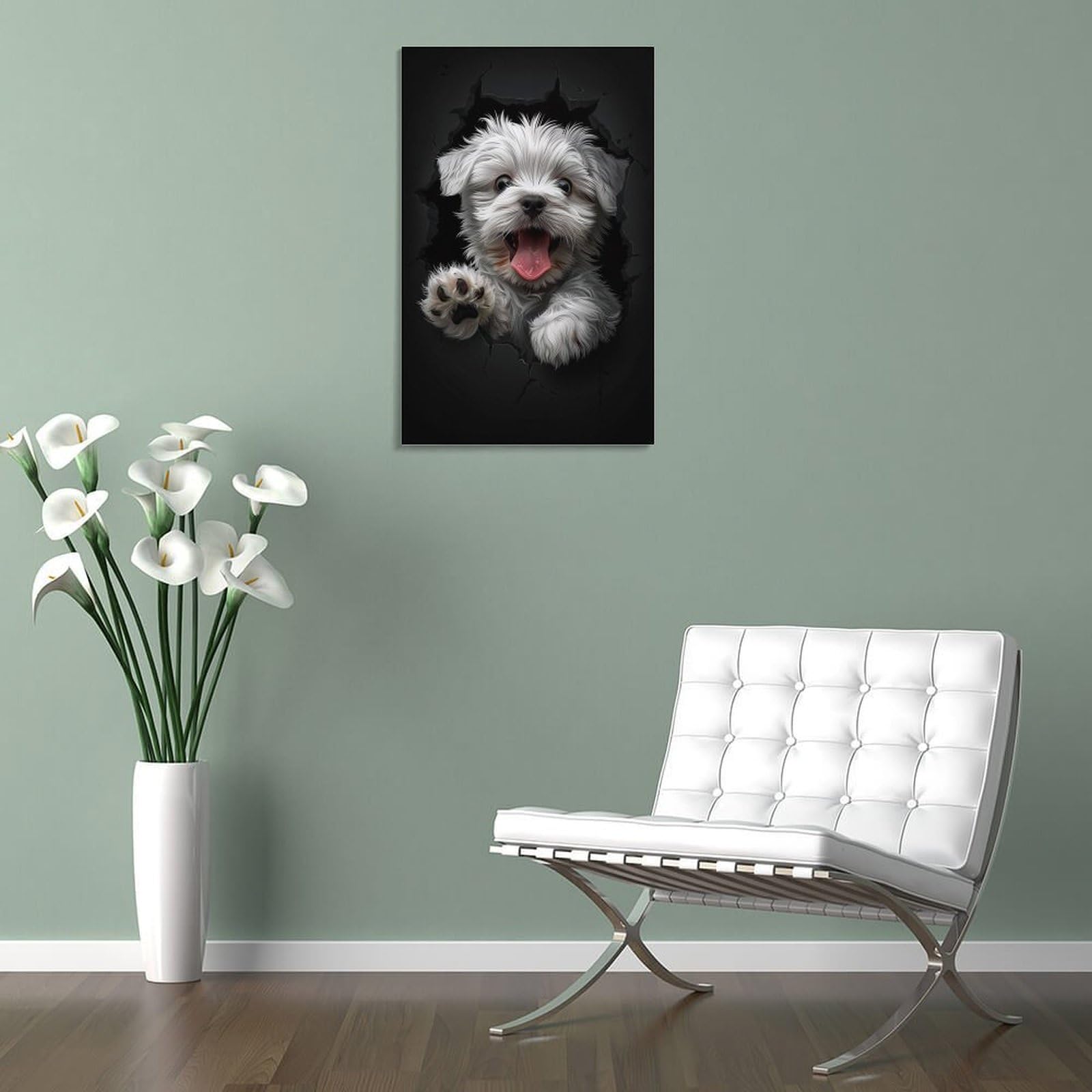 aaaaab Maltesisches Kunstwerk für die Wände zu Hause, für Wohnzimmer und Schlafzimmer, 3D-Wandkunst, 50 x 75 cm