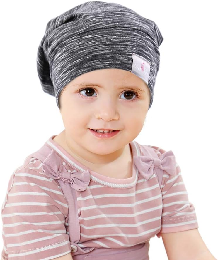 Beanie Kids Satin Hair Sleep Adjustable Bonnet for Teens Baby Girl Infant Women Slouchy Cotton Curly