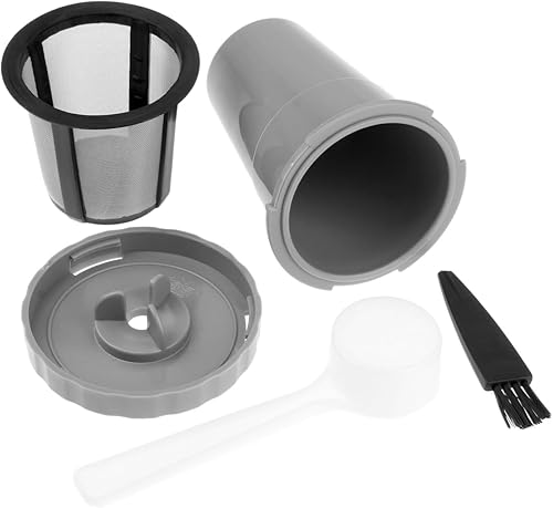 Mtsooning Taza K reutilizable con filtro inferior, malla de acero inoxidable, cápsulas de café ecológicas de repuesto para cafeteras Keurig K Cup