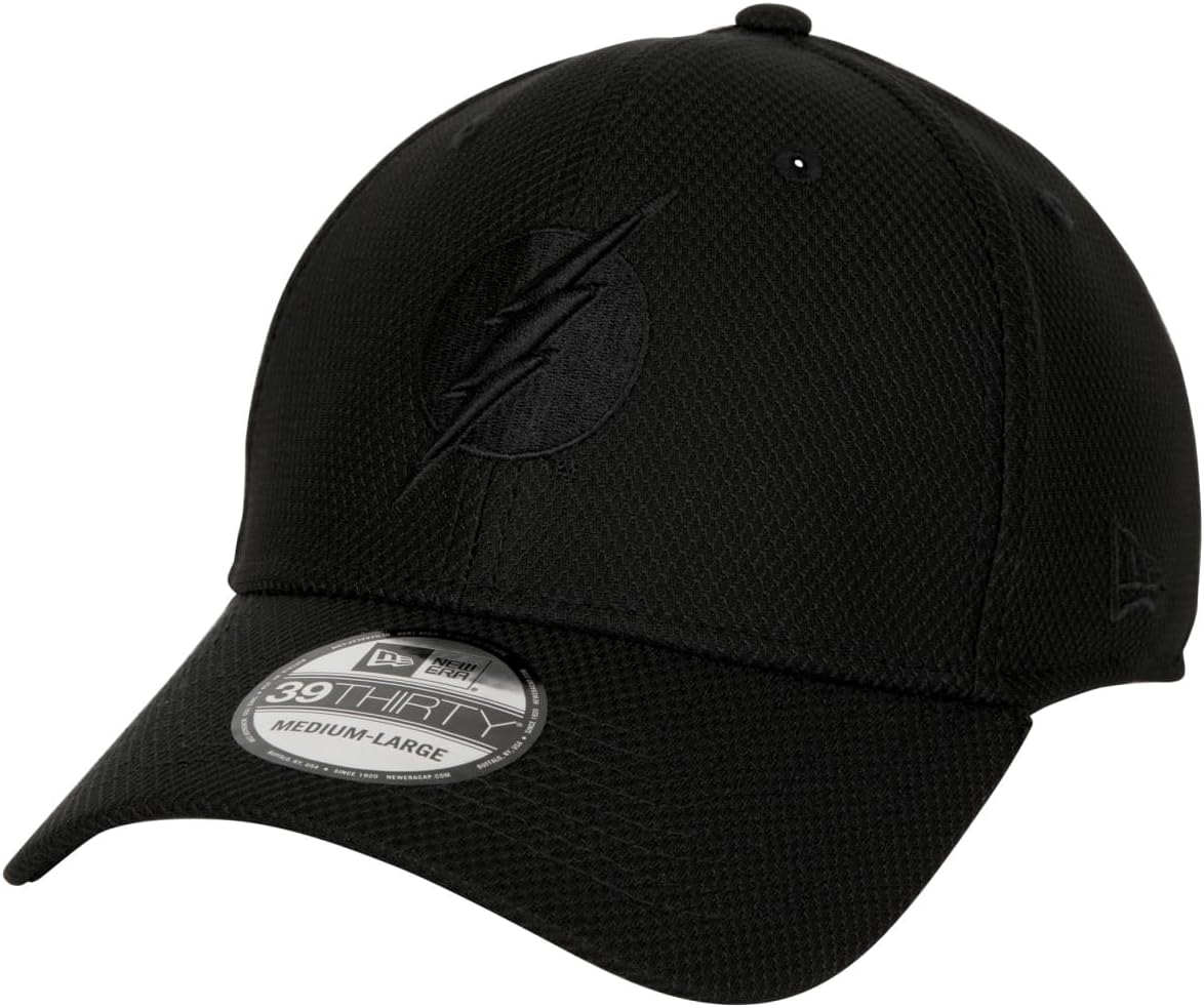 New Era The Flash Logo Black on Black Colorway 39Thirty Fitted Hat