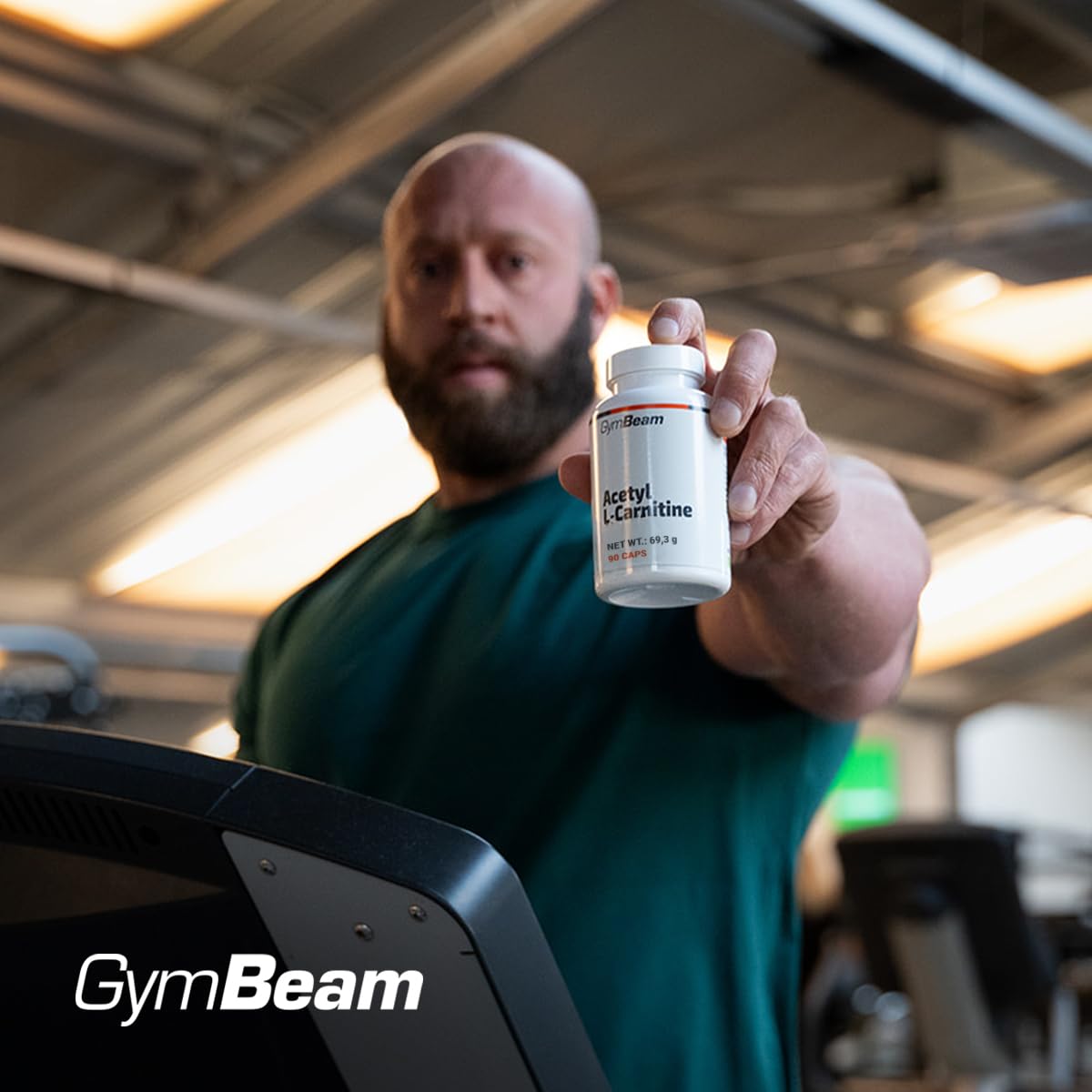 GymBeam L-Carnitina + Tè Verde Bruciagrassi in Capsule - Vegano, Senza Glutine, Lattosio, OGM - Estratto Tè Verde 30:1 Ricco di Polifenoli ed EGCG, Ideale con Sport e Dieta, 120 cps